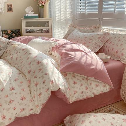 潮邦 2025新款13372全棉韩式花卉四件套【含买家秀】 屋顶花园