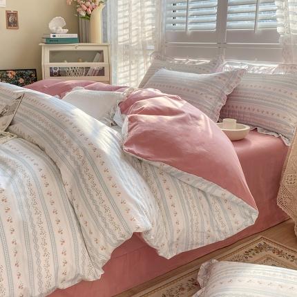 潮邦 2025新款13372全棉韩式花卉四件套【含买家秀】 樱桃花