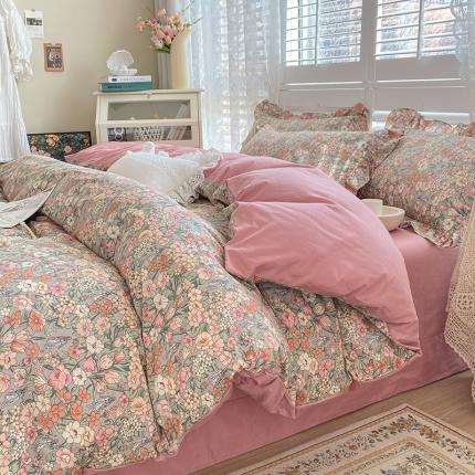 潮邦 2025新款13372全棉韩式花卉四件套【含买家秀】 优优仙子