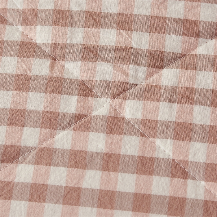 91家纺网 家纺一手货源 找家纺 悠米悠家 2025新款新疆棉花被棉花夏被水洗棉夏凉被 粉小格