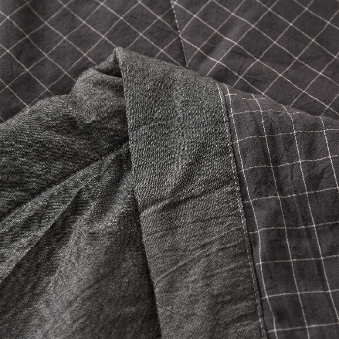 91家纺网 家纺一手货源 找家纺 悠米悠家 2025新款新疆棉花被棉花夏被水洗棉夏凉被 黑小格