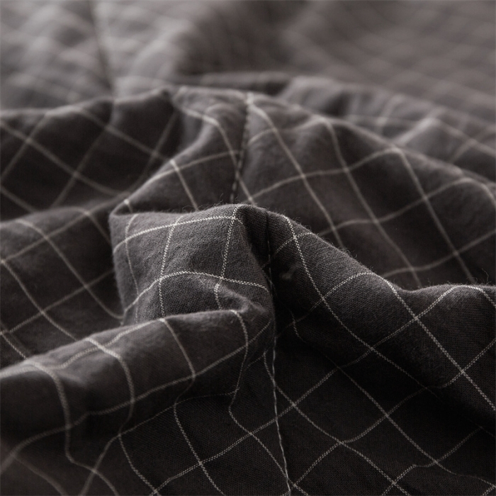 91家纺网 家纺一手货源 找家纺 悠米悠家 2025新款新疆棉花被棉花夏被水洗棉夏凉被 黑小格