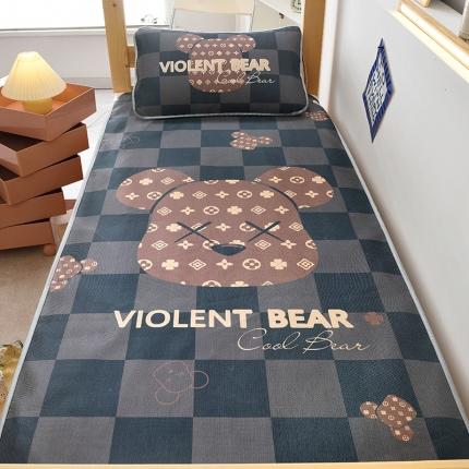 91家纺网 家纺一手货源 找家纺 （总）多樂家纺2024新款日系卡通学生床大版冰丝凉席两件套