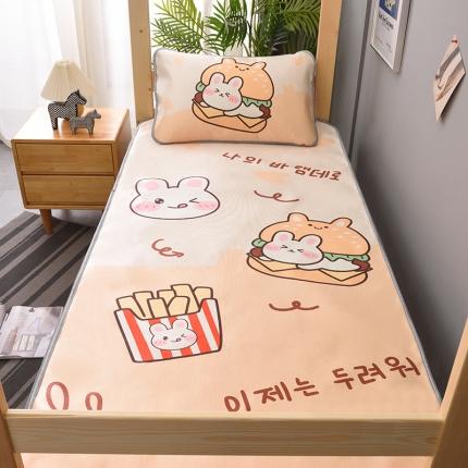 91家纺网 家纺一手货源 找家纺 （总）多樂家纺2024新款日系卡通学生床大版冰丝凉席两件套