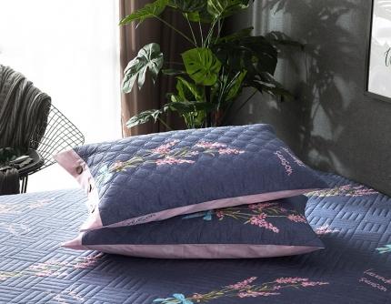 优乐家纺 2023新款全棉夹棉款绗缝单枕套 浪漫约定