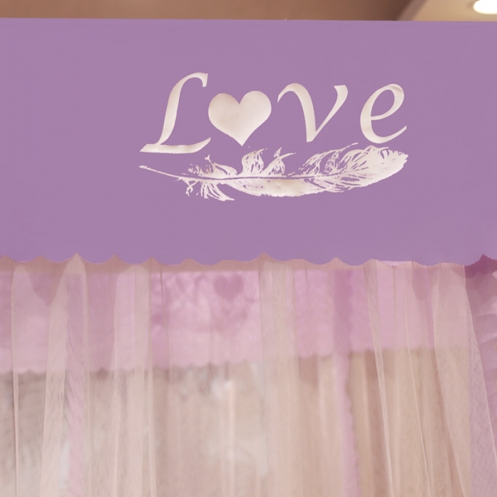 91家纺网 家纺一手货源 找家纺 初心家纺 2025新款可脱卸防尘顶蚊帐--恋家 温柔紫