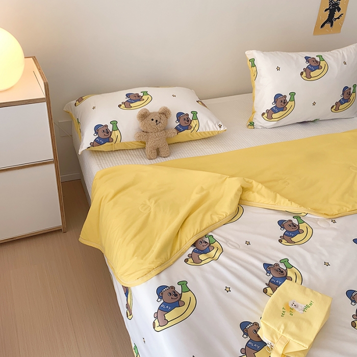 91家纺网 家纺一手货源 找家纺 （总）星期八 2023新款针织棉卡通夏被被子被芯