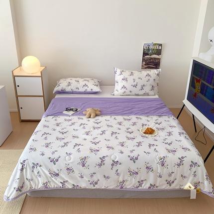 星期八 2023新款针织棉卡通夏被被子被芯 紫茵