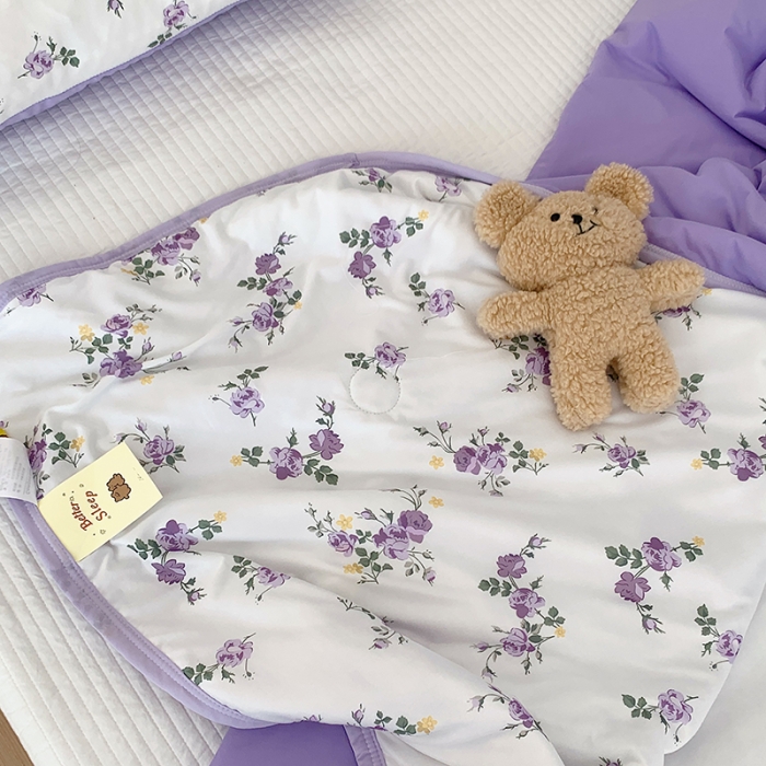 91家纺网 家纺一手货源 找家纺 星期八 2023新款针织棉卡通夏被被子被芯 紫茵