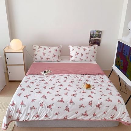 星期八 2023新款针织棉卡通夏被被子被芯 粉茵