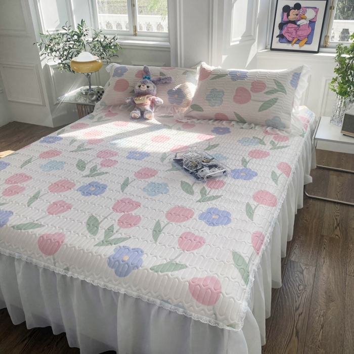 91家纺网 家纺一手货源 找家纺 邦妮 2024新款凉感丝乳胶凉席 眷恋