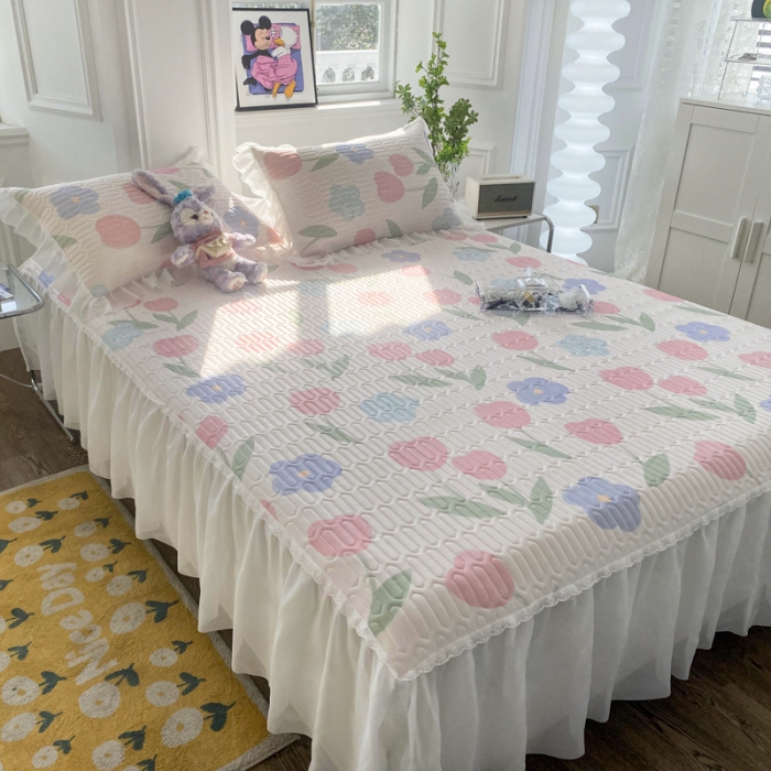 91家纺网 家纺一手货源 找家纺 邦妮 2024新款凉感丝乳胶凉席 眷恋