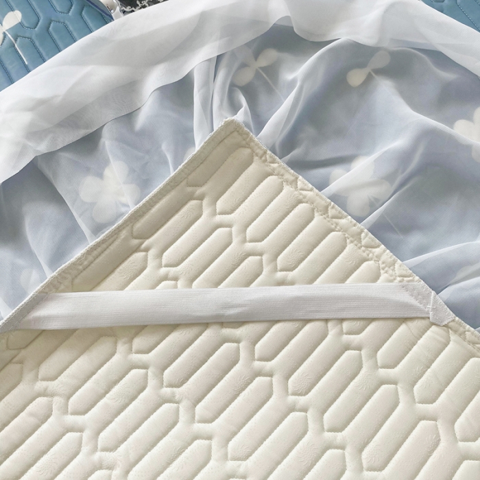 91家纺网 家纺一手货源 找家纺 邦妮 2024新款凉感丝乳胶凉席 梦幻蓝调