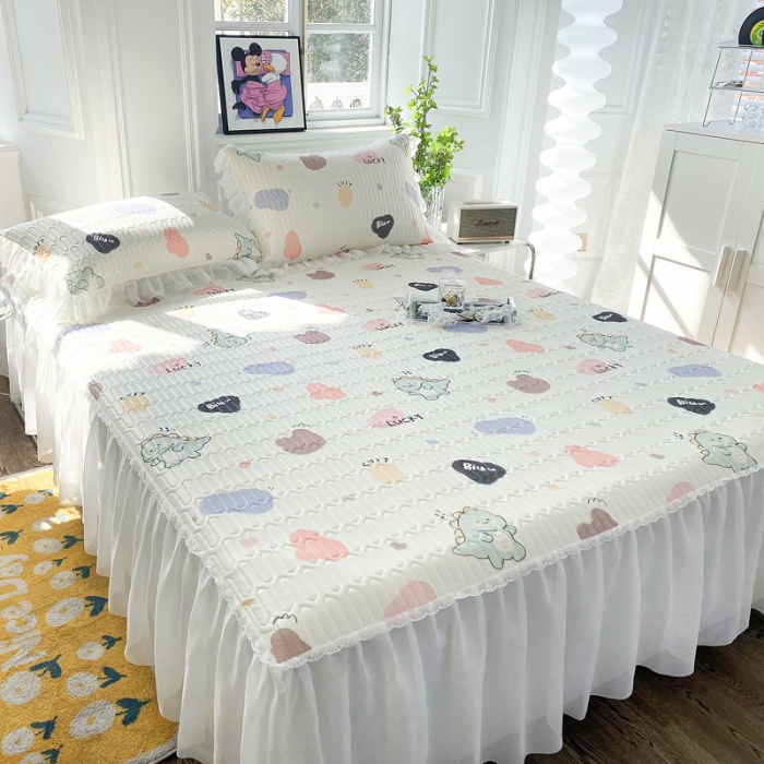 91家纺网 家纺一手货源 找家纺 邦妮 2024新款凉感丝乳胶凉席 贪吃龙