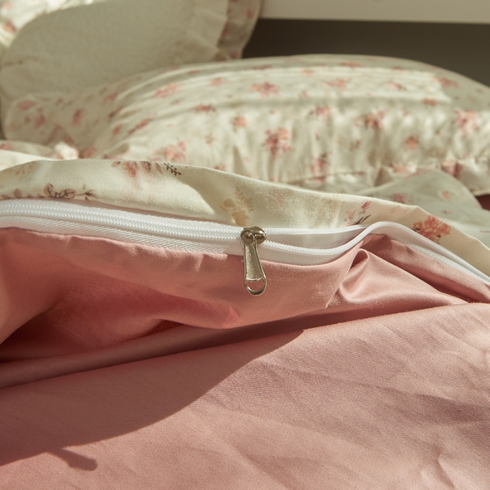 91家纺网 家纺一手货源 找家纺 总 热卖13372全棉韩式复古风四件套纯棉花卉-公主风