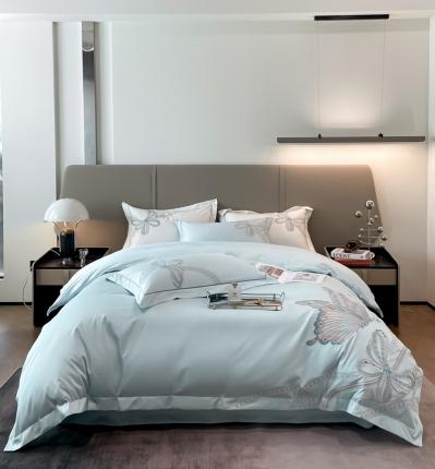 91家纺网 家纺一手货源 找家纺 （总）博纳家纺 2023新款13372喷气双面纯棉四件套-蝶恋系列