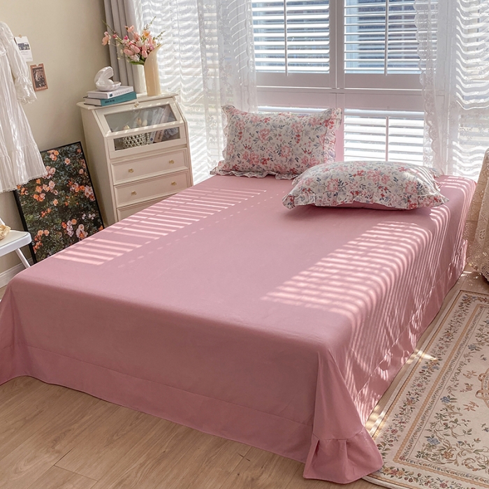 91家纺网 家纺一手货源 找家纺 潮邦 2025新款全棉韩式复古风四件套系列 兰玲梦