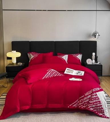 91家纺网 家纺一手货源 找家纺 （总）博纳家纺 2023新款13372喷气双面纯棉四件套-玛奇朵系列