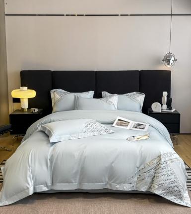 91家纺网 家纺一手货源 找家纺 （总）博纳家纺 2023新款13372喷气双面纯棉四件套-玛奇朵系列