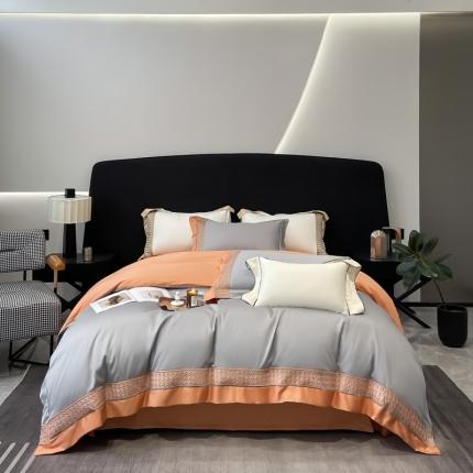 91家纺网 家纺一手货源 找家纺 （总）博纳家纺  2023新款13372喷气双面纯棉四件套-梦娜系列