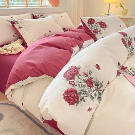 91家纺网 家纺一手货源 找家纺 （总）莱登卡奴2023新款13372全棉田园小清新四件套