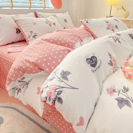 91家纺网 家纺一手货源 找家纺 （总）莱登卡奴2023新款13372全棉田园小清新四件套