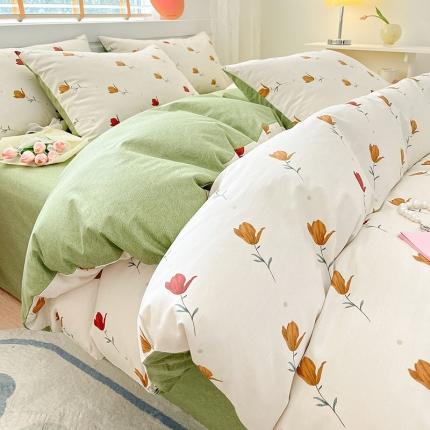 91家纺网 家纺一手货源 找家纺 （总）莱登卡奴2023新款13372全棉田园小清新四件套