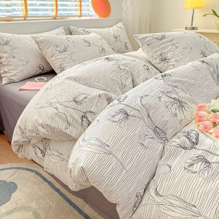 91家纺网 家纺一手货源 找家纺 （总）莱登卡奴2023新款13372全棉田园小清新四件套