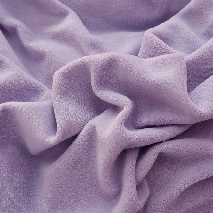 91家纺网 家纺一手货源 找家纺 大麦家纺 2024新款小清新公主风加厚牛奶绒四件套--场景二 少女紫