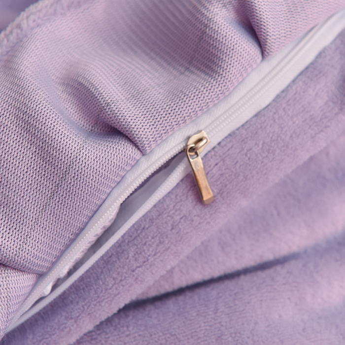 91家纺网 家纺一手货源 找家纺 大麦家纺 2024新款小清新公主风加厚牛奶绒四件套--场景二 少女紫