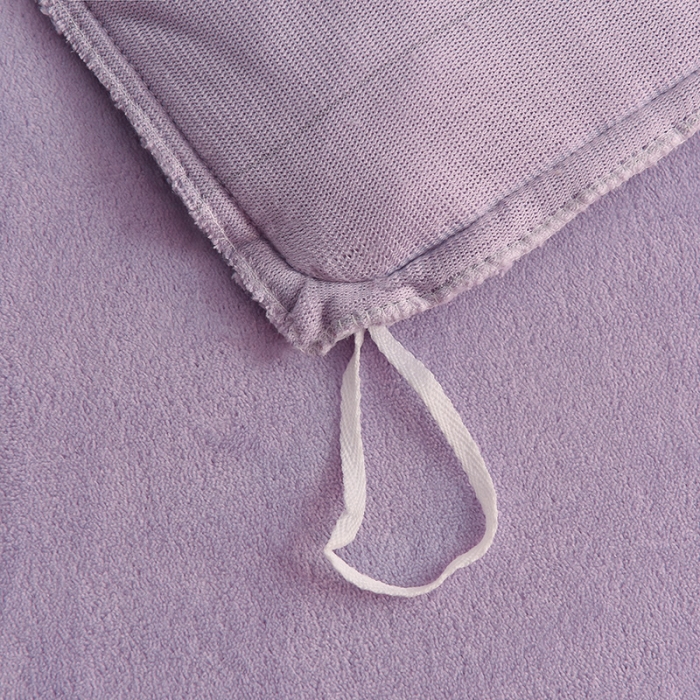 91家纺网 家纺一手货源 找家纺 大麦家纺 2024新款小清新公主风加厚牛奶绒四件套--场景二 少女紫