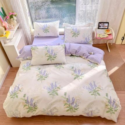 91家纺网 家纺一手货源 找家纺 洺兰家居 2025新款13372全棉单被套 紫薰