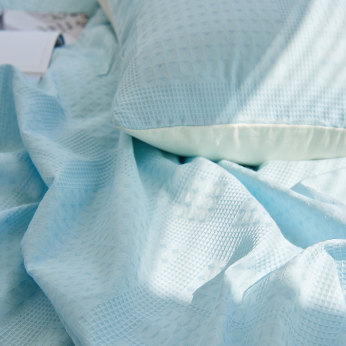 91家纺网 家纺一手货源 找家纺 （总）慕尚 2025新款华夫格水洗棉四件套