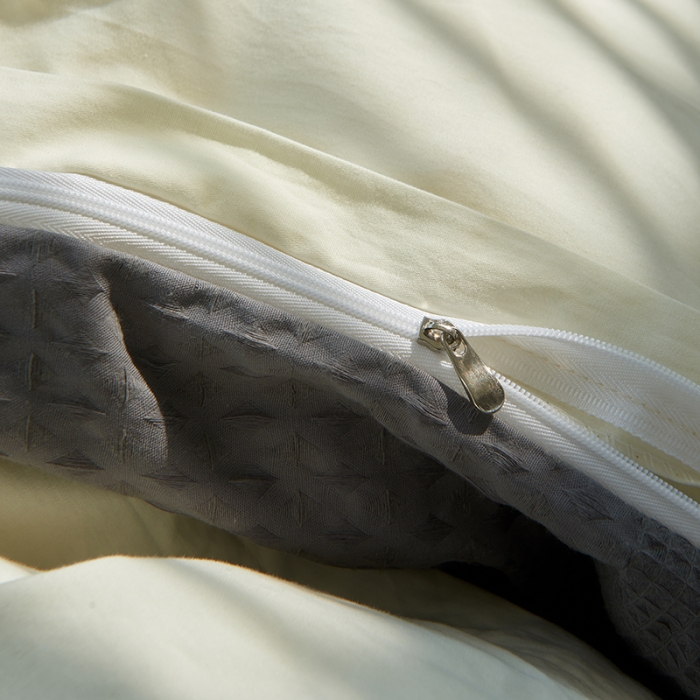 91家纺网 家纺一手货源 找家纺 慕尚 2025新款华夫格水洗棉四件套 华夫格 灰