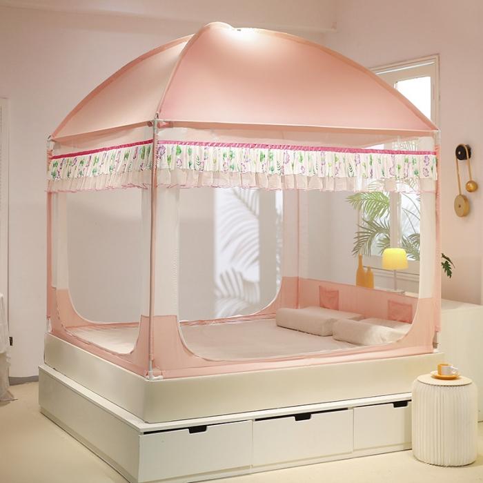 91家纺网 家纺一手货源 找家纺 冉美家纺2025坐床试蒙古包蚊帐