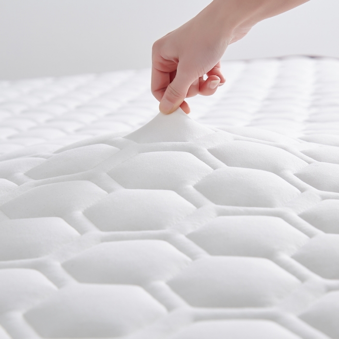 91家纺网 家纺一手货源 找家纺 （总）祁恋婷家居 2023新款A类牛奶丝乳胶记忆棉双人床垫【床垫遮盖物】