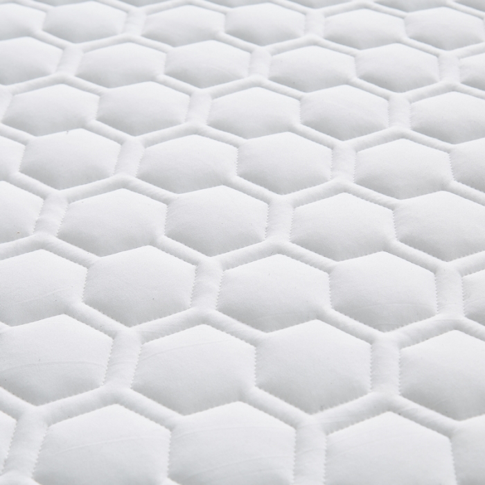 91家纺网 家纺一手货源 找家纺 祁恋婷家居 2023新款A类牛奶丝乳胶记忆棉双人床垫【床垫遮盖物】 菱形白【字母红】