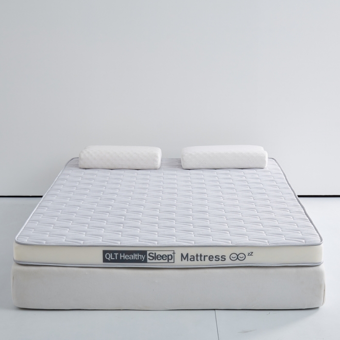 91家纺网 家纺一手货源 找家纺 祁恋婷家居 2023新款A类牛奶丝乳胶记忆棉双人床垫【床垫遮盖物】 梦幻灰【字母白】