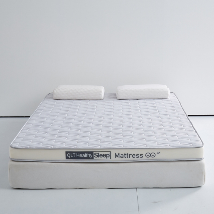 91家纺网 家纺一手货源 找家纺 祁恋婷家居 2023新款A类牛奶丝乳胶记忆棉双人床垫【床垫遮盖物】 梦幻灰【字母白】