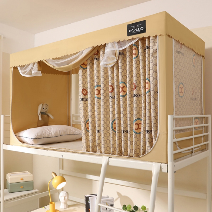 91家纺网 家纺一手货源 找家纺 2023博诺防遮光学生上下铺蚊帐 香肤果