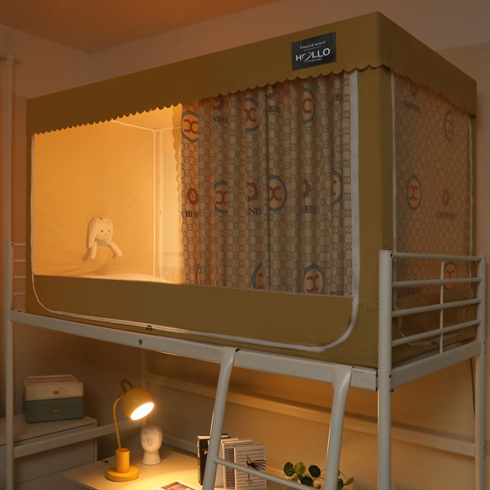 91家纺网 家纺一手货源 找家纺 2023博诺防遮光学生上下铺蚊帐 香肤果