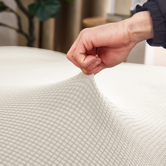 91家纺网 家纺一手货源 找家纺 丝绮鹿 2023新款玉米粒沙发床套 玉米粒-奶白