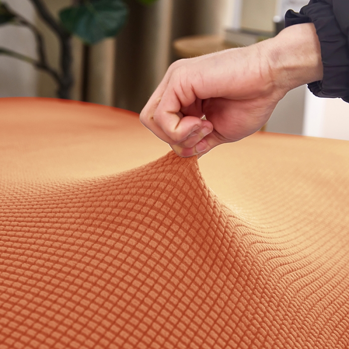 91家纺网 家纺一手货源 找家纺 丝绮鹿 2023新款玉米粒沙发床套 玉米粒-香桔橙