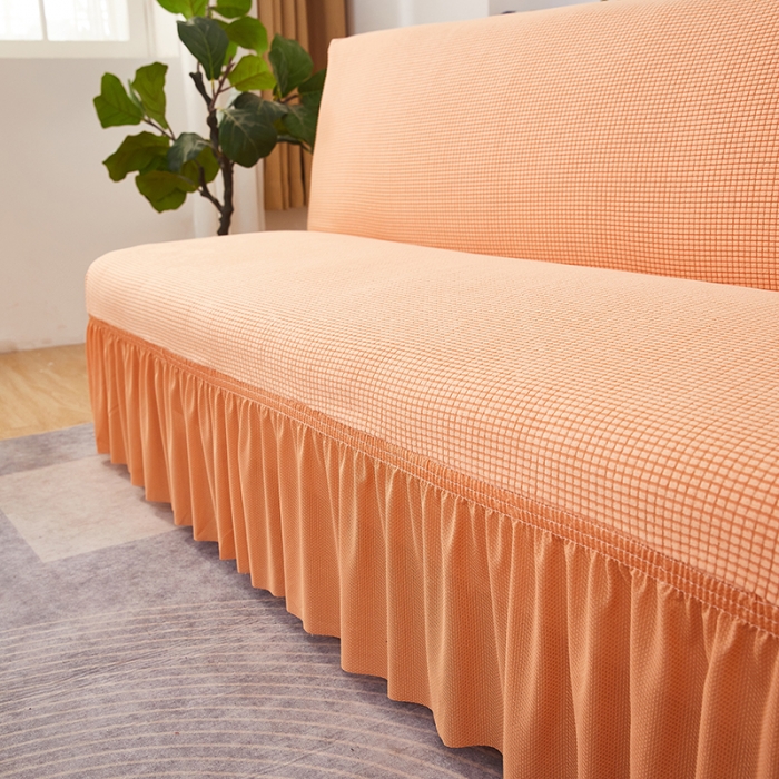 91家纺网 家纺一手货源 找家纺 （总）丝绮鹿 2023新款玉米粒裙边款沙发床套