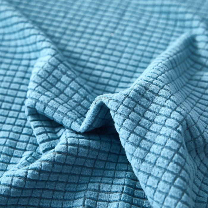 91家纺网 家纺一手货源 找家纺 丝绮鹿 2023新款玉米粒裙边款沙发床套 西湖蓝