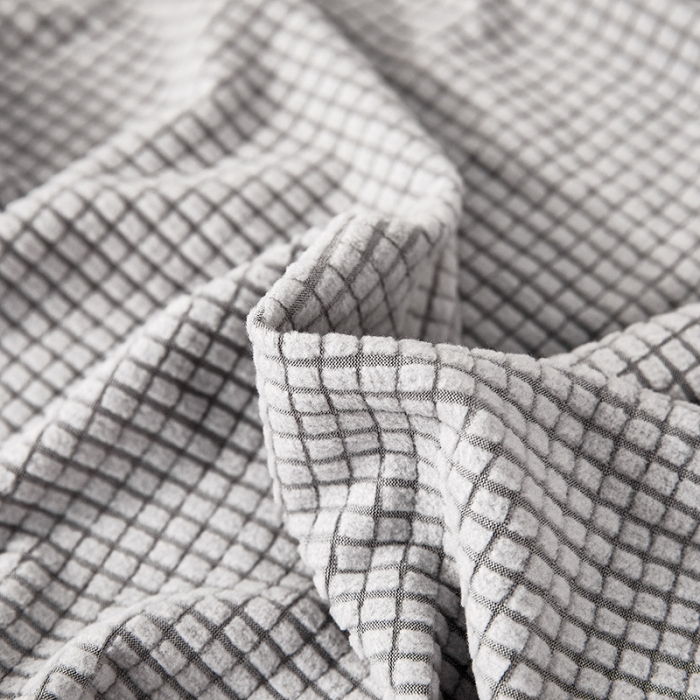 91家纺网 家纺一手货源 找家纺 丝绮鹿 2023新款玉米粒裙边款沙发床套 浅灰