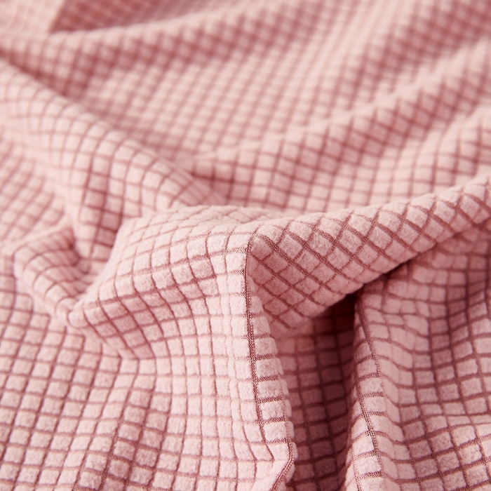 91家纺网 家纺一手货源 找家纺 丝绮鹿 2023新款玉米粒裙边款沙发床套 暗粉