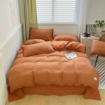 91家纺网 家纺一手货源 找家纺 （总）丽美人 2023新款华夫格亲肤水洗棉四件套