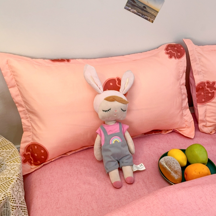 91家纺网 家纺一手货源 找家纺 乐居坊 2023新款芦荟棉四件套（3月新花型） 草莓波波