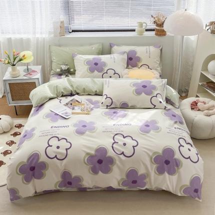 91家纺网 家纺一手货源 找家纺 （总）绵庭 2023新款12868全棉ins小清新印花四件套